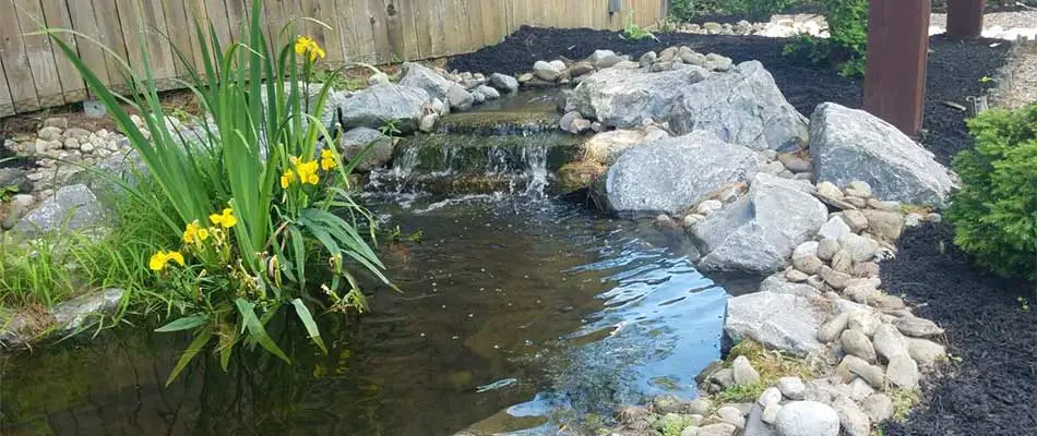 Custom water feature installed in Orefield, PA.