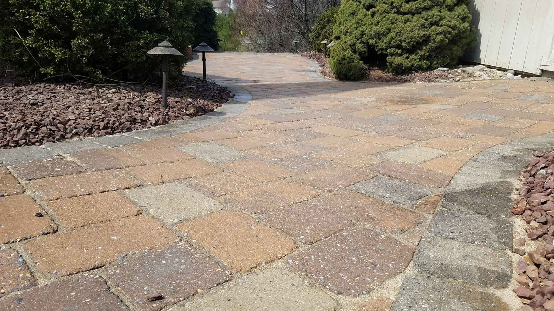 Custom paver walkway installed at a home in East Greenville, PA.