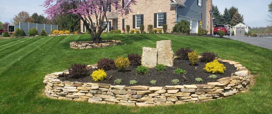 Plantings and softscapes installed in Orefield, PA.