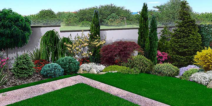 3D computer-aided landscape design for a property in Trexlertown, PA.